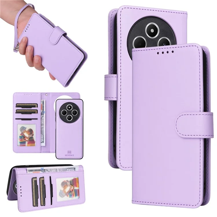 For Xiaomi Poco C75 4G / Poco M7 5G / Redmi A3 Pro 4G / 14R 5G / A4 5G / 14C 5G / 14C 4G Magnetic Case BETOPNICE Leather Phone Cover - Purple