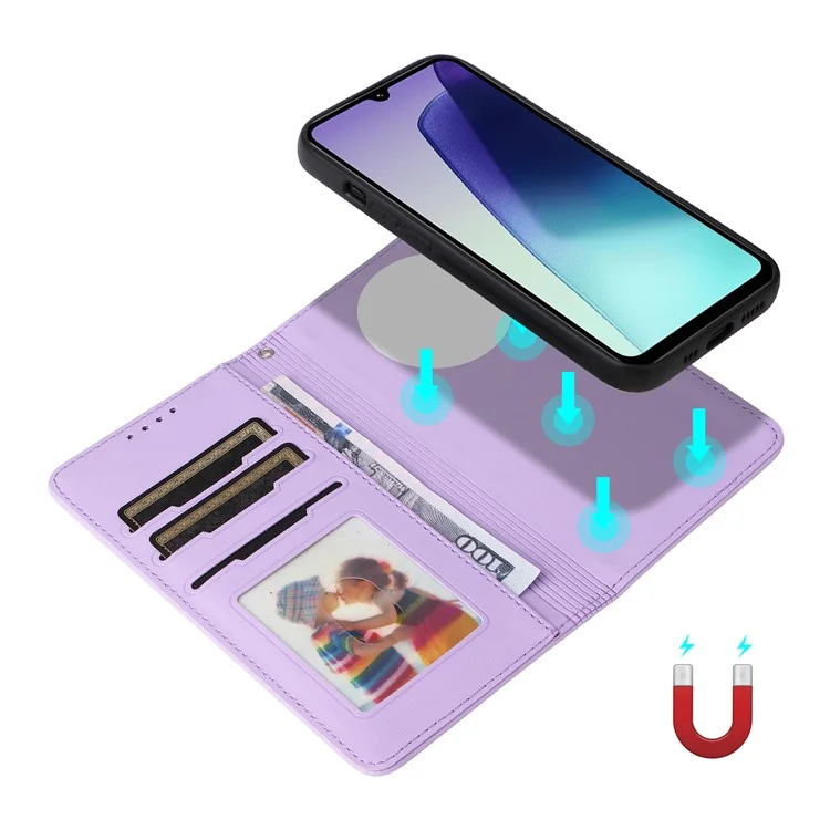 For Xiaomi Poco C75 4G / Poco M7 5G / Redmi A3 Pro 4G / 14R 5G / A4 5G / 14C 5G / 14C 4G Magnetic Case BETOPNICE Leather Phone Cover - Purple
