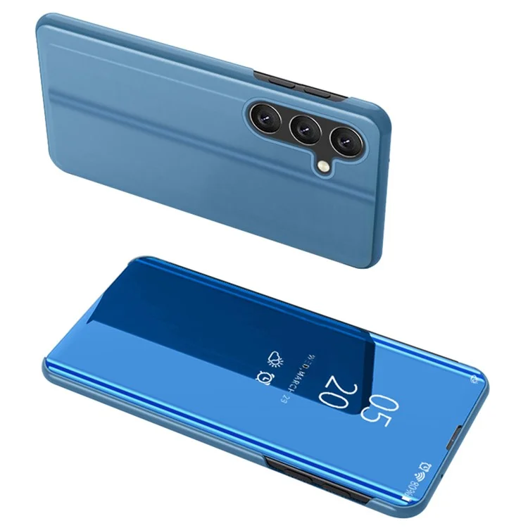 Étui pour Samsung Galaxy A56 5G Fenêtre de vue Stand Flip en cuir Couverture de téléphone - Bleu