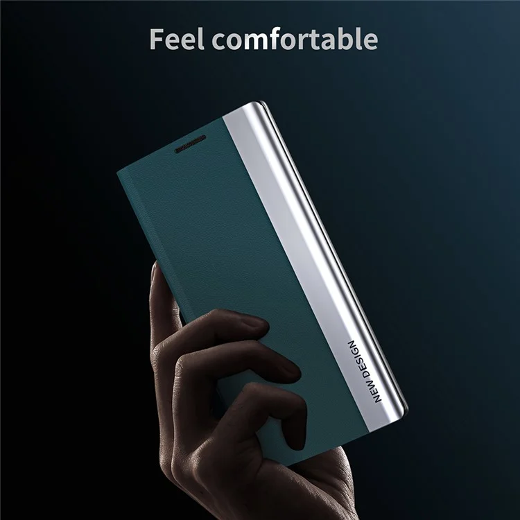 Funda para Samsung Galaxy A56 5G Antidrop de Cuero con Soporte - Verde