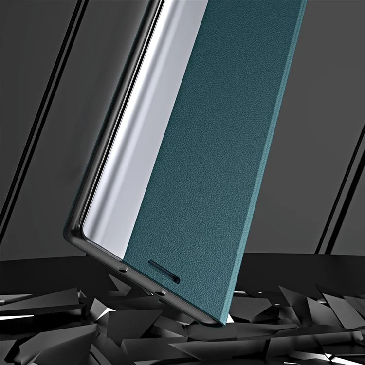 Funda para Samsung Galaxy A56 5G Antidrop de Cuero con Soporte - Verde
