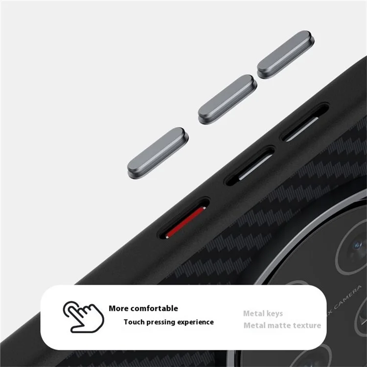 ABEEL Funda para Honor Magic7 5G compatible con MagSafe, textura de fibra de carbono en la parte posterior - Negro / Plata