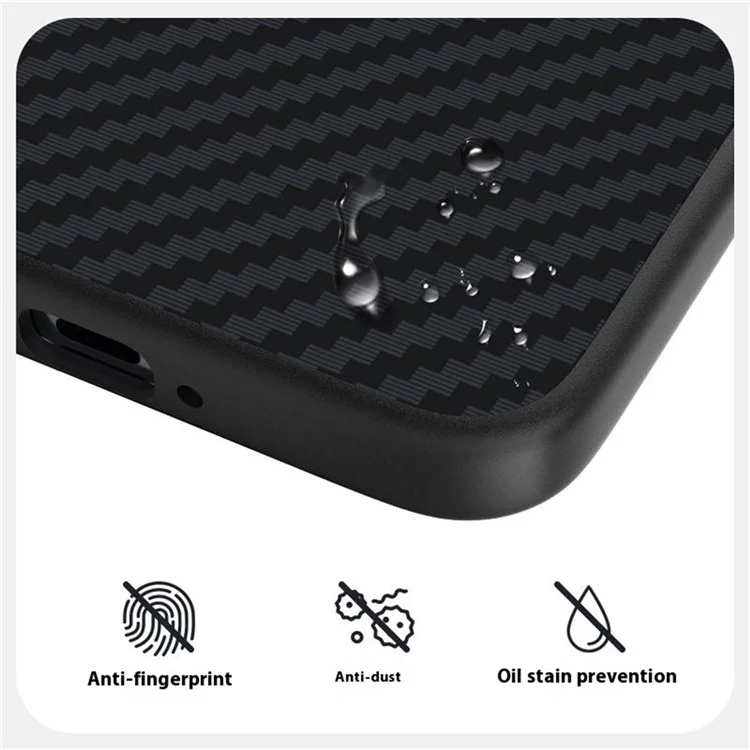 ABEEL Funda para Honor Magic7 5G compatible con MagSafe, textura de fibra de carbono en la parte posterior - Negro / Plata
