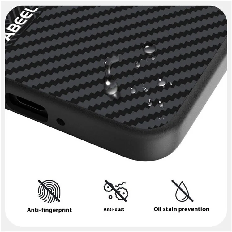 Custodia ABEEL per Xiaomi Redmi K80 5G, in PC + TPU + lega di alluminio + pelle PU, compatibile con MagSafe - Texture 1