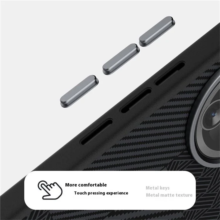 Custodia ABEEL per Xiaomi Redmi K80 5G, in PC + TPU + lega di alluminio + pelle PU, compatibile con MagSafe - Texture 1