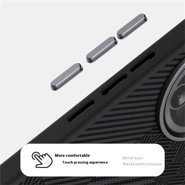 Funda para Xiaomi Redmi K80 Pro 5G de ABEEL, de PC + TPU + aleación de aluminio + cuero PU, compatible con MagSafe - Textura 1