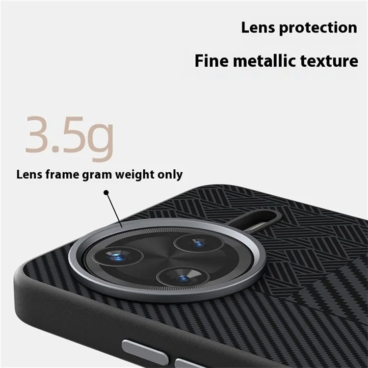 Funda para Xiaomi Redmi K80 Pro 5G de ABEEL, de PC + TPU + aleación de aluminio + cuero PU, compatible con MagSafe - Textura 1