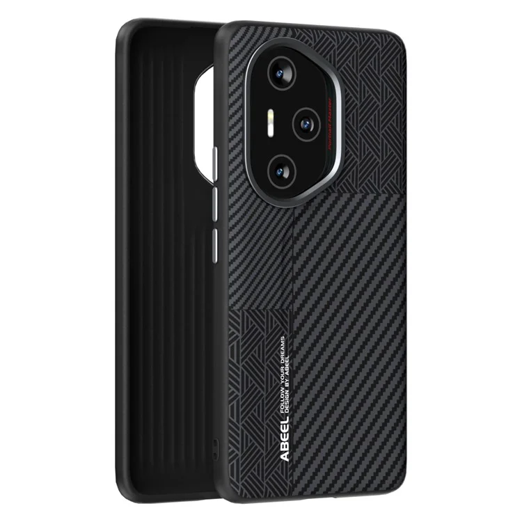 ABEEL Para Honor 300 Pro Case PC + TPU + Aleación de Aluminio + Cubierta de Teléfono de Piel de PU Compatible con MagSafe - Textura 1