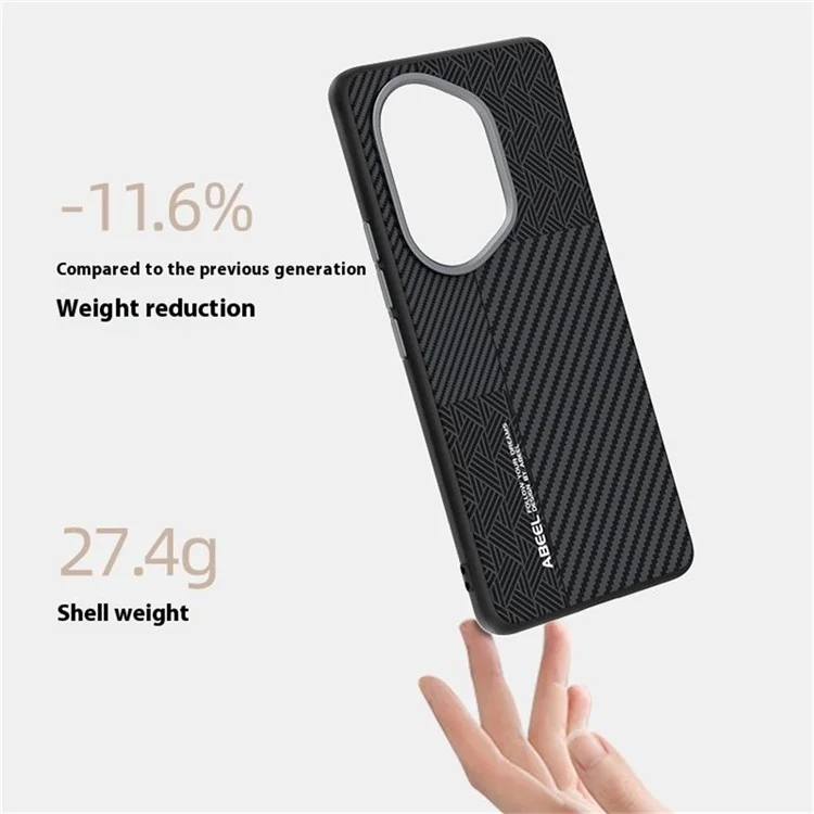 ABEEL Para Honor 300 Pro Case PC + TPU + Aleación de Aluminio + Cubierta de Teléfono de Piel de PU Compatible con MagSafe - Textura 1