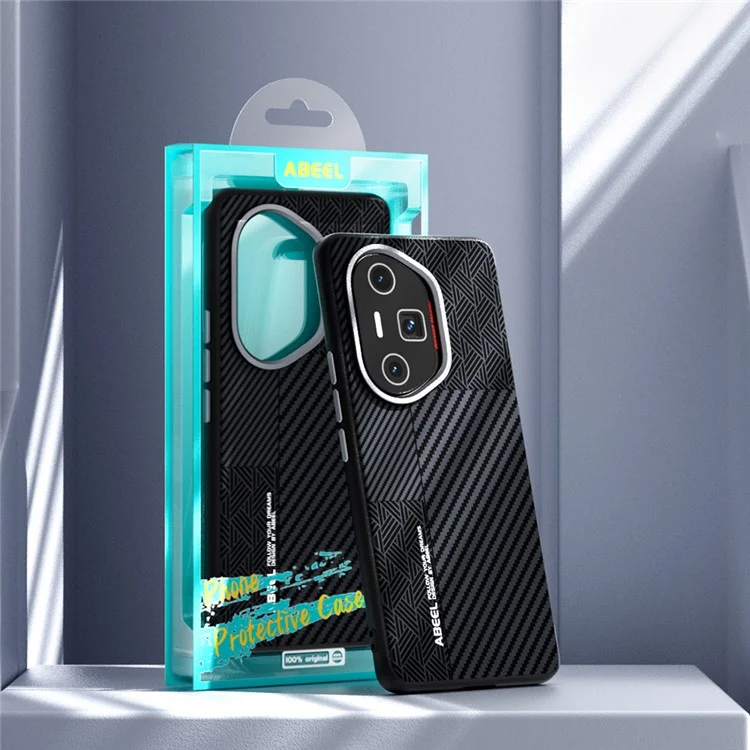 ABEEL Para Honor 300 Pro Case PC + TPU + Aleación de Aluminio + Cubierta de Teléfono de Piel de PU Compatible con MagSafe - Textura 1