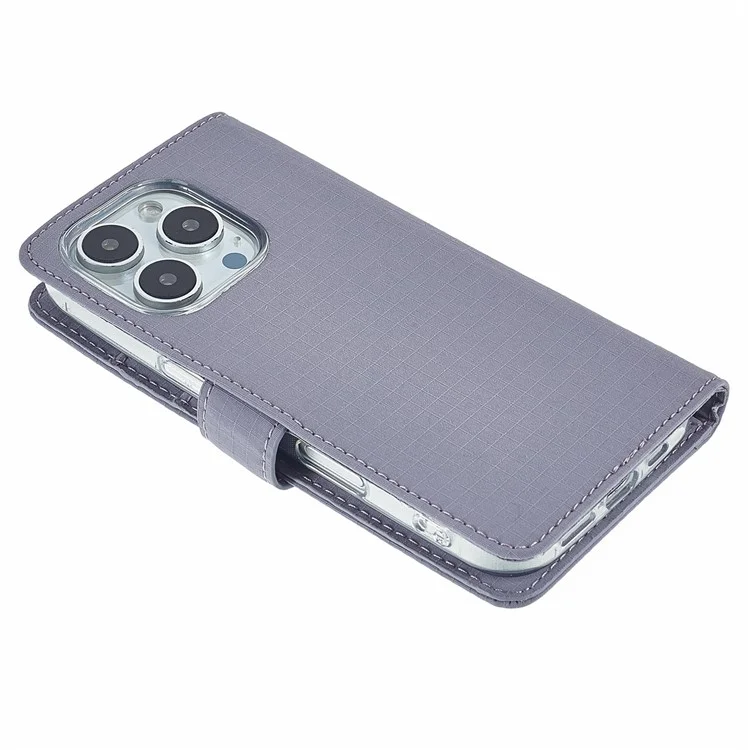 Étui pour iPhone 16 Pro SIMPLY ROAR avec texture rétro en cuir, porte-cartes et portefeuille - Violet