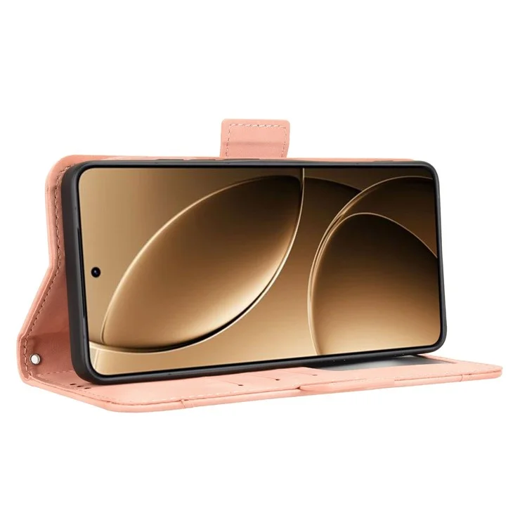 Étui en cuir pour Xiaomi Redmi K80 5G / K80 Pro 5G avec plusieurs fentes pour cartes - Rose