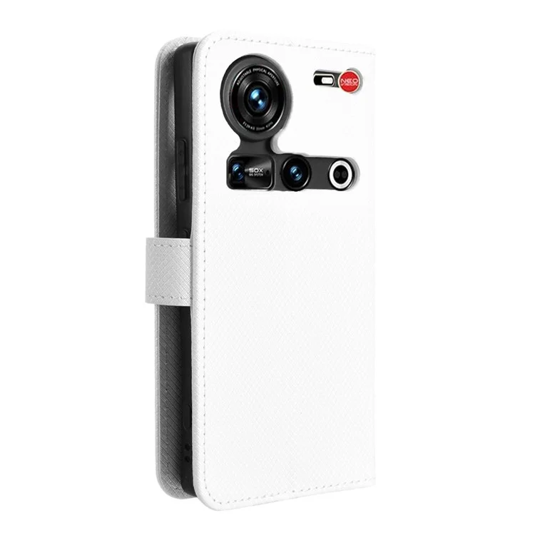 Для чехла ZTE nubia Z70 Ultra из искусственной кожи с алмазной текстурой - белый