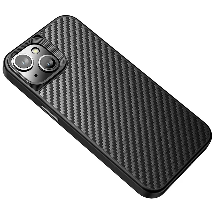 For iPhone 14 Case Aramid Fiber Well-protected Smartphone Back Cover Support Magnetic Wireless Charging