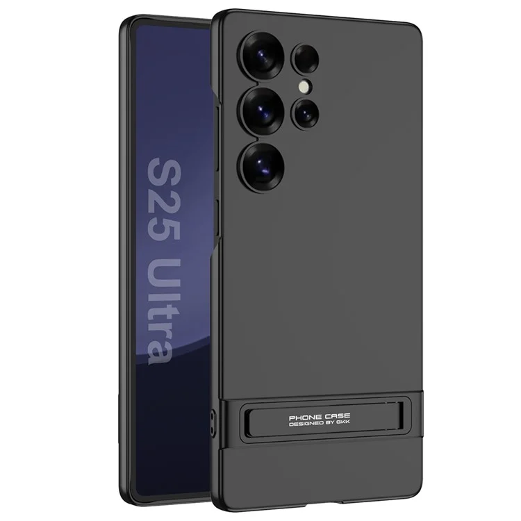 ГКК для чехла с подставкой Samsung Galaxy S25 Ultra, жесткая тонкая пластиковая задняя крышка для телефона - черная