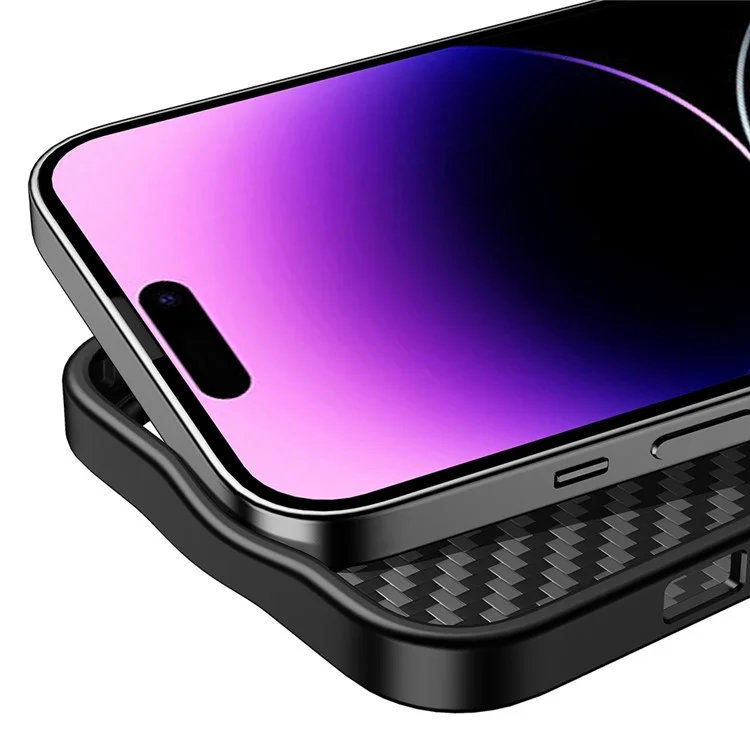 Coque pour iPhone 14 Pro Anti-rayures, Fibre d'aramide Housse de Téléphone Prend en Charge la Charge sans Fil Magnétique
