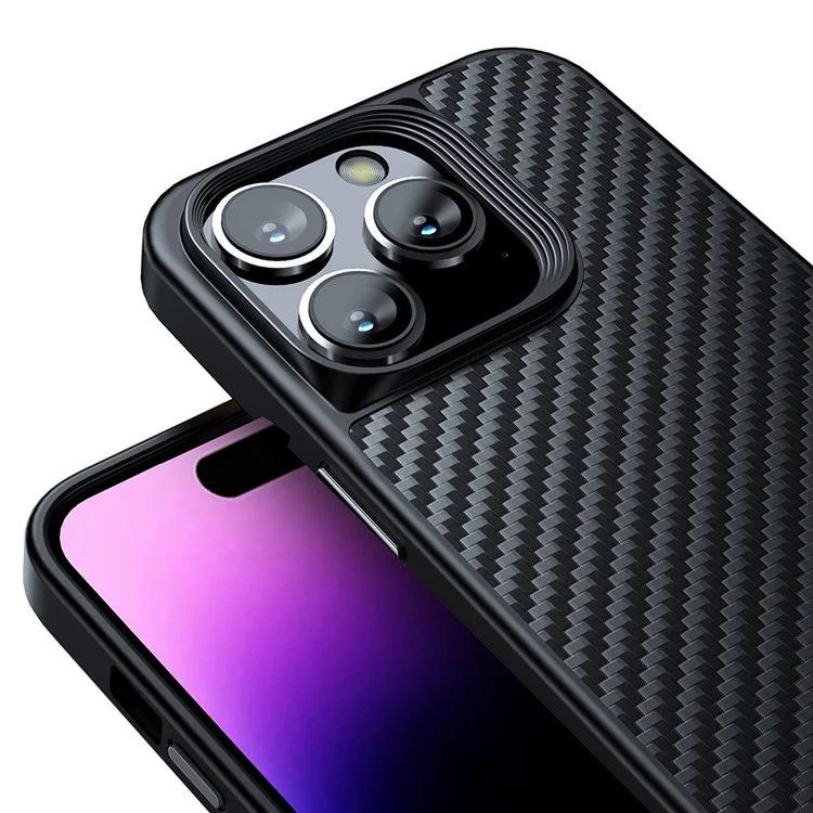 Coque pour iPhone 14 Pro Anti-rayures, Fibre d'aramide Housse de Téléphone Prend en Charge la Charge sans Fil Magnétique