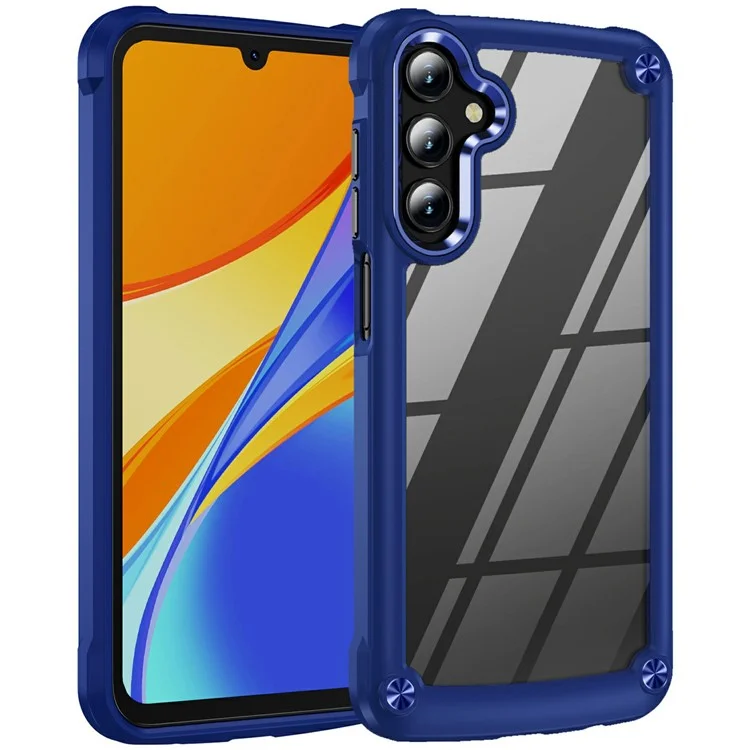 Für Samsung Galaxy A36 5G Hülle Anti-Drop Legierung Linsenrahmen PC + TPU Handyhülle - Blau