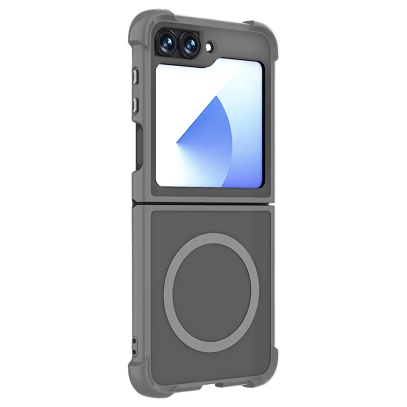 For Samsung Galaxy Z Flip7 FE 5G / Z Flip6 5G Magnetic Case TPU + PC Matte Phone Cover - Grey