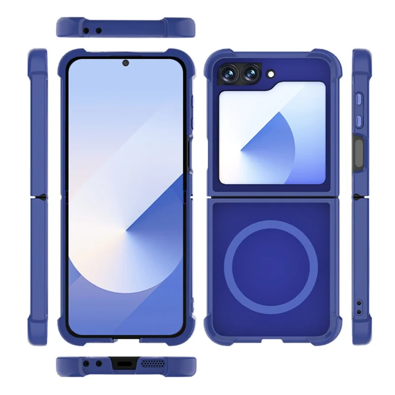 For Samsung Galaxy Z Flip7 FE 5G / Z Flip6 5G Magnetic Case TPU + PC Matte Phone Cover - Grey