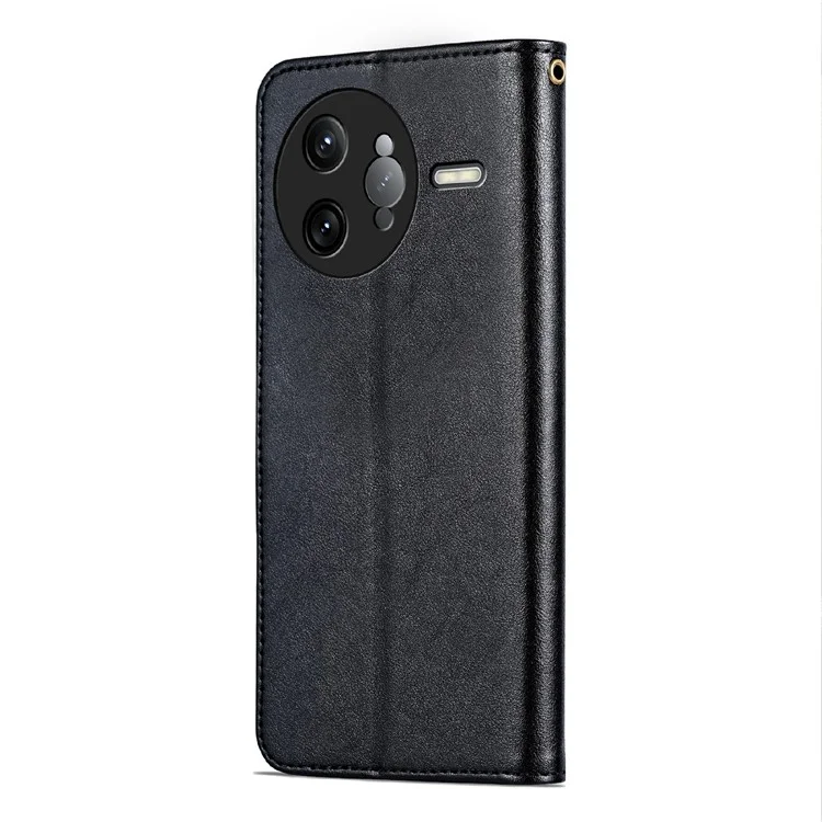 AZNS для Xiaomi Redmi K80 Pro 5G Чехол Противоударная PU кожа Подставка Бумажник Чехол для телефона - Черный