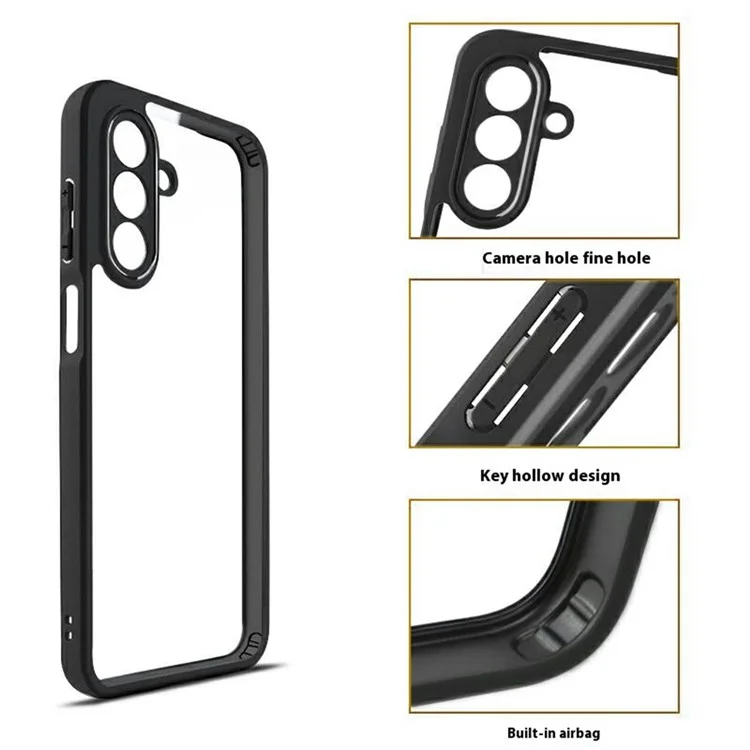 Capa para Samsung Galaxy A26 5G à prova de choques PC + TPU com parte traseira transparente
