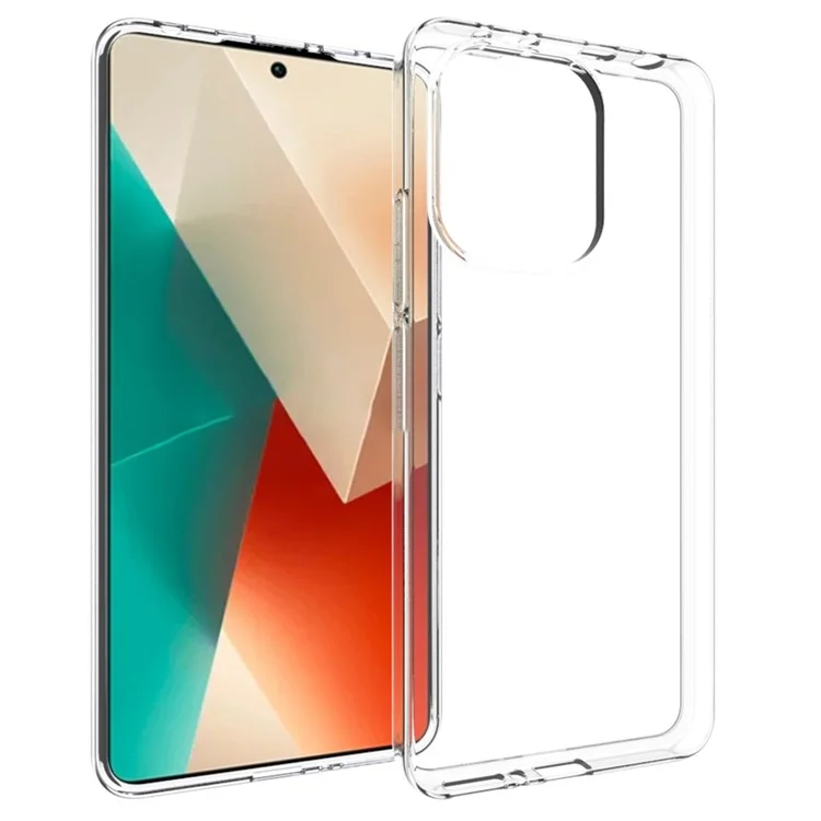 Coque de téléphone transparente et résistante aux marques d'eau pour Xiaomi Redmi Note 13 4G, en TPU.
