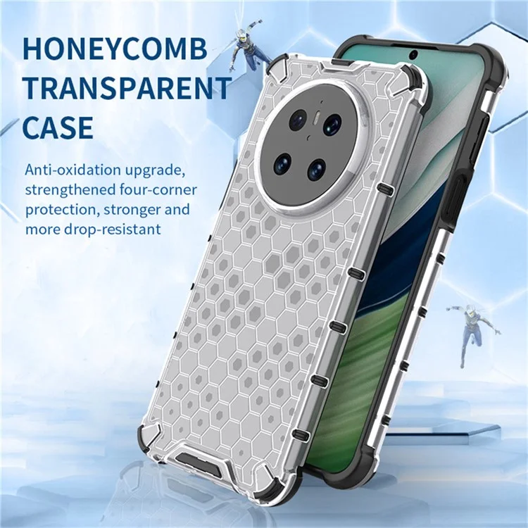 For Huawei Mate 70 Pro+  /  Mate 70 Pro Case Compatible with MagSafe Honeycomb Design TPU + PC Phone Cover - Grey