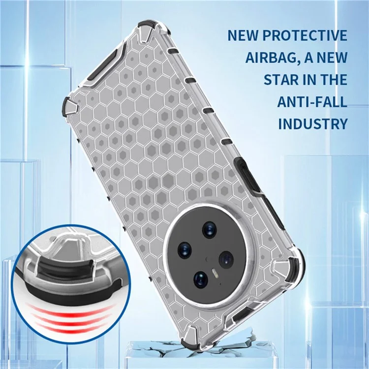 For Huawei Mate 70 Pro+  /  Mate 70 Pro Case Compatible with MagSafe Honeycomb Design TPU + PC Phone Cover - Grey