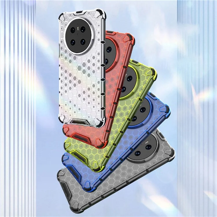 For Huawei Mate 70 Pro+  /  Mate 70 Pro Case Compatible with MagSafe Honeycomb Design TPU + PC Phone Cover - Grey