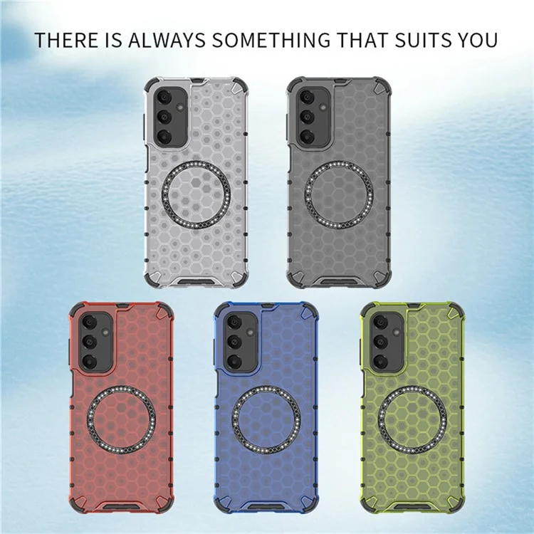 Hülle kompatibel mit Samsung Galaxy A16 5G / 4G mit MagSafe-Honigwabendesign aus TPU + PC - Transparent