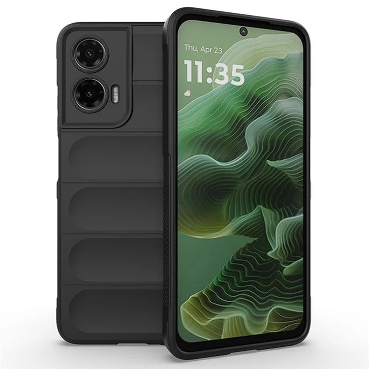 Чехол для Motorola Moto G35 5G, противоударный, мягкий ТПУ, прочная задняя крышка - черный