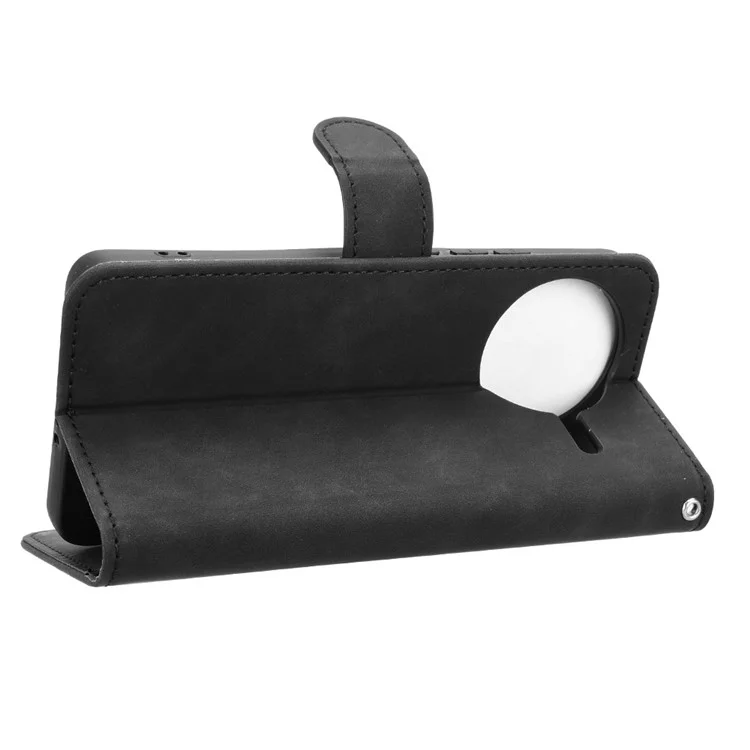 For Xiaomi Redmi K80 Pro 5G Lederetui, Hautgefühl, Stoßfest, Brieftasche, Klapptelefon-Hülle - Schwarz