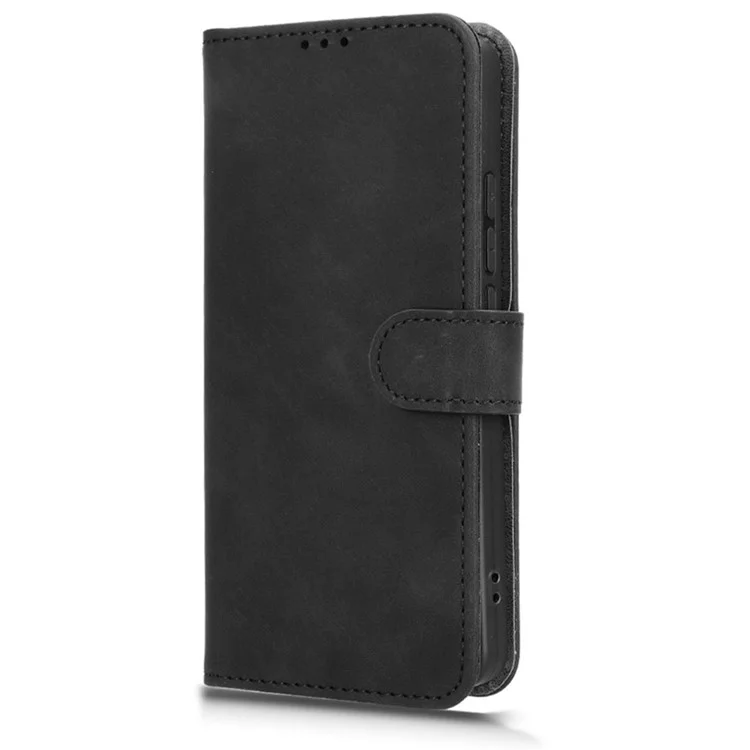 For Xiaomi Redmi K80 Pro 5G Lederetui, Hautgefühl, Stoßfest, Brieftasche, Klapptelefon-Hülle - Schwarz