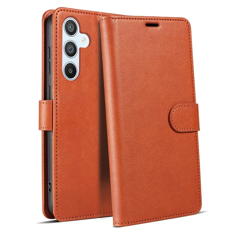 Funda para Samsung Galaxy A26 5G Magnética Bloqueo RFID Cuero Cartera de Teléfono - Marrón