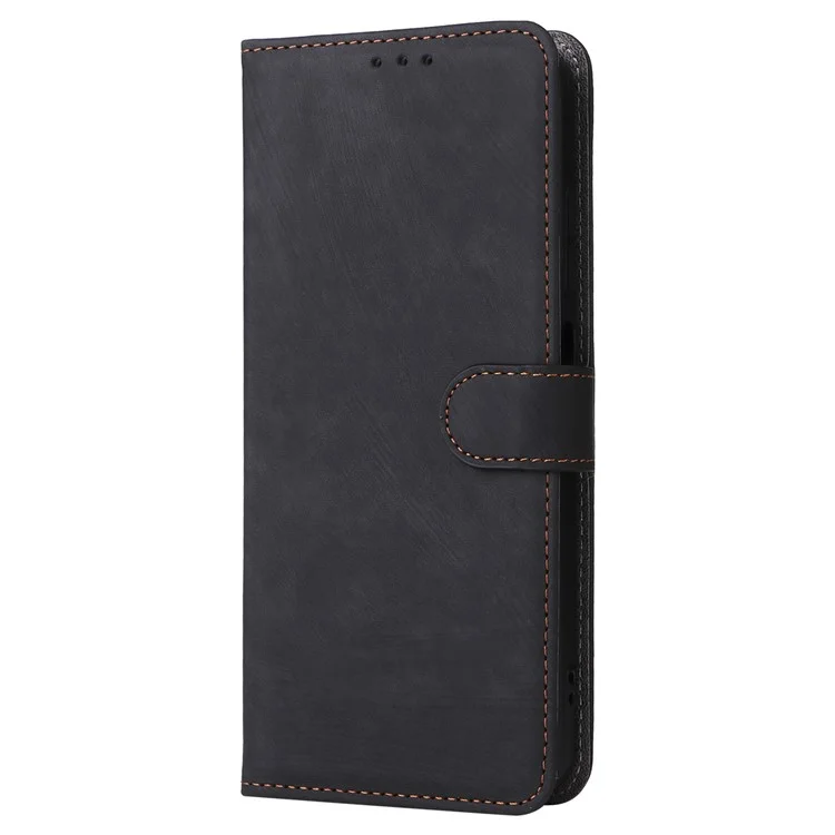Für ZTE Blade A35 / Blade A55 Brieftaschenhülle RFID-blockierende PU-Lederabdeckung mit Ständer - Schwarz