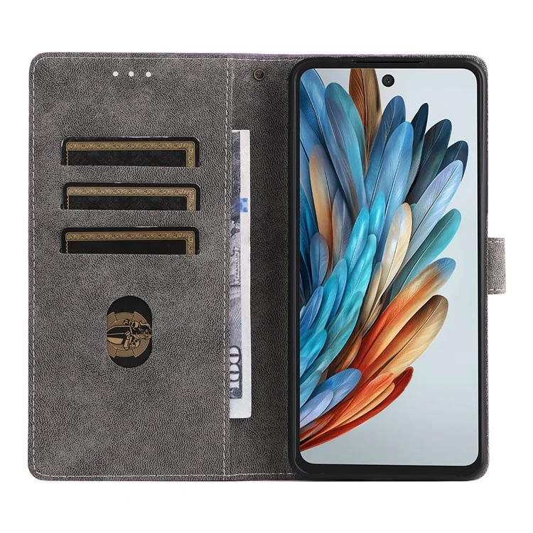 Для ZTE nubia Music Wallet Case RFID Blocking PU Leather Cover Stand View - Черный