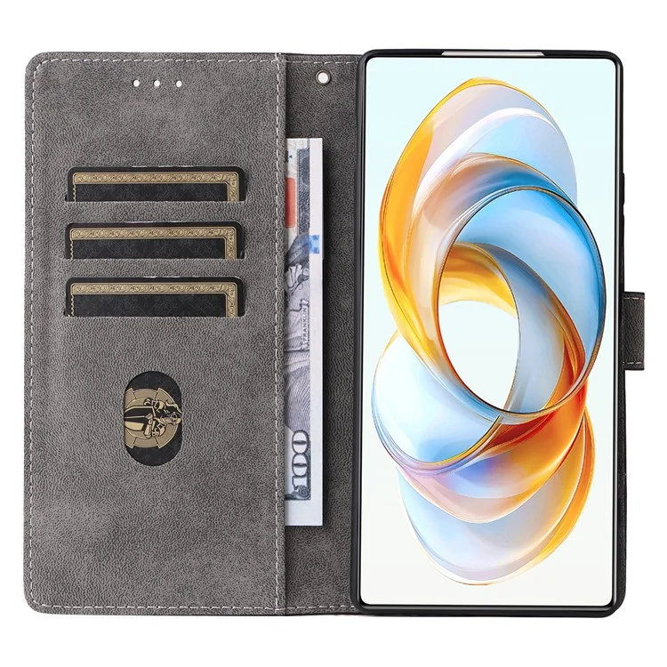 Étui portefeuille pour ZTE nubia Z70 Ultra avec protection RFID en cuir PU, support et fenêtre - Noir