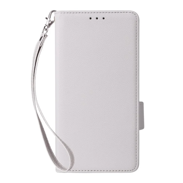 Pour ZTE nubia Red Magic 10 Pro 5G / 10 Pro+ 5G Étui Texture de litchi Portefeuille en cuir PU Flip Phone Cover - Blanc