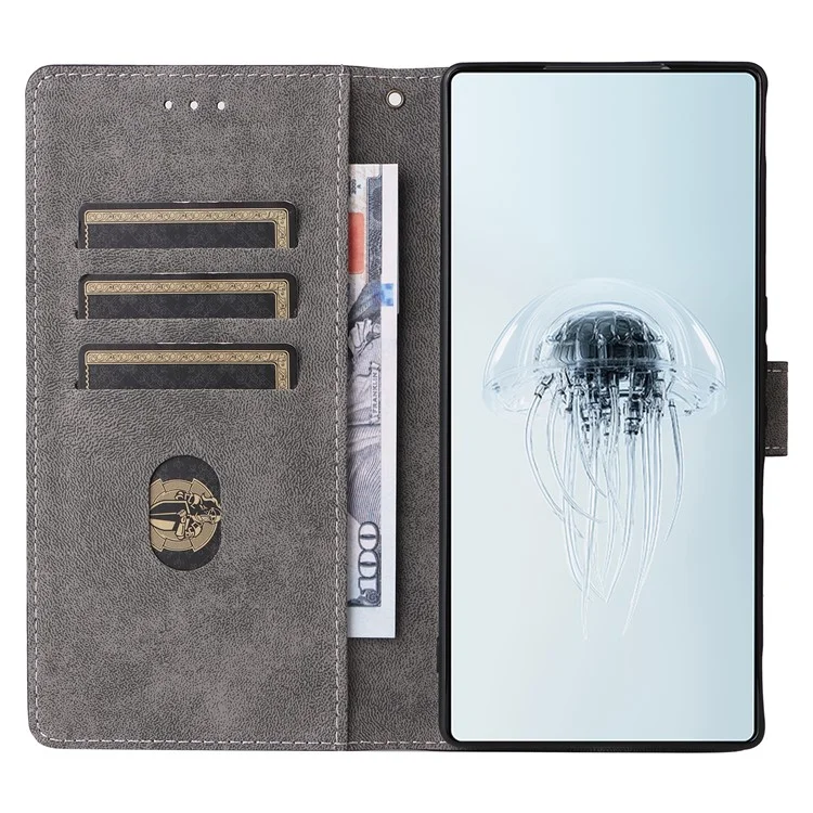 For ZTE nubia Red Magic 10 Pro 5G / 10 Pro+ 5G Wallet Case RFID Blocking PU Leather Cover Stand View - Black