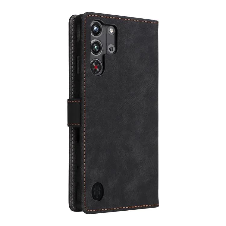 For ZTE nubia Red Magic 10 Pro 5G / 10 Pro+ 5G Wallet Case RFID Blocking PU Leather Cover Stand View - Black