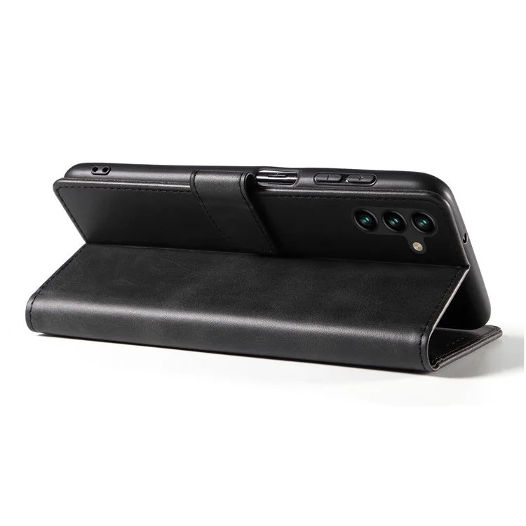 Capa para Samsung Galaxy A36 5G Couro Stand Capa de Telefone com Fecho Magnético - Preto