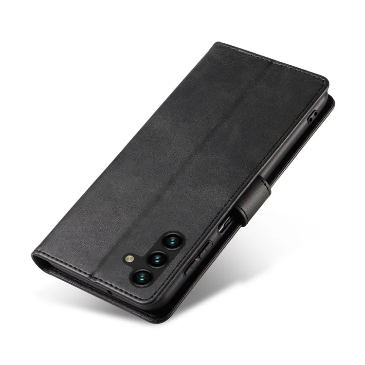 Capa para Samsung Galaxy A36 5G Couro Stand Capa de Telefone com Fecho Magnético - Preto