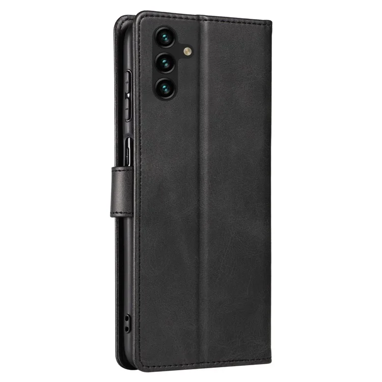 Capa para Samsung Galaxy A36 5G Couro Stand Capa de Telefone com Fecho Magnético - Preto
