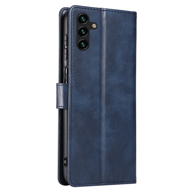 Capa para Samsung Galaxy A56 5G de couro com suporte e fechamento magnético - Azul