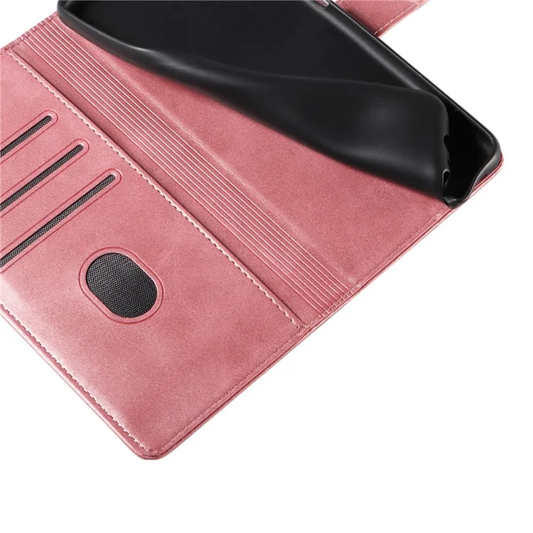 Capa para Samsung Galaxy A16 5G / 4G de couro com suporte e fechamento magnético - Rose Gold