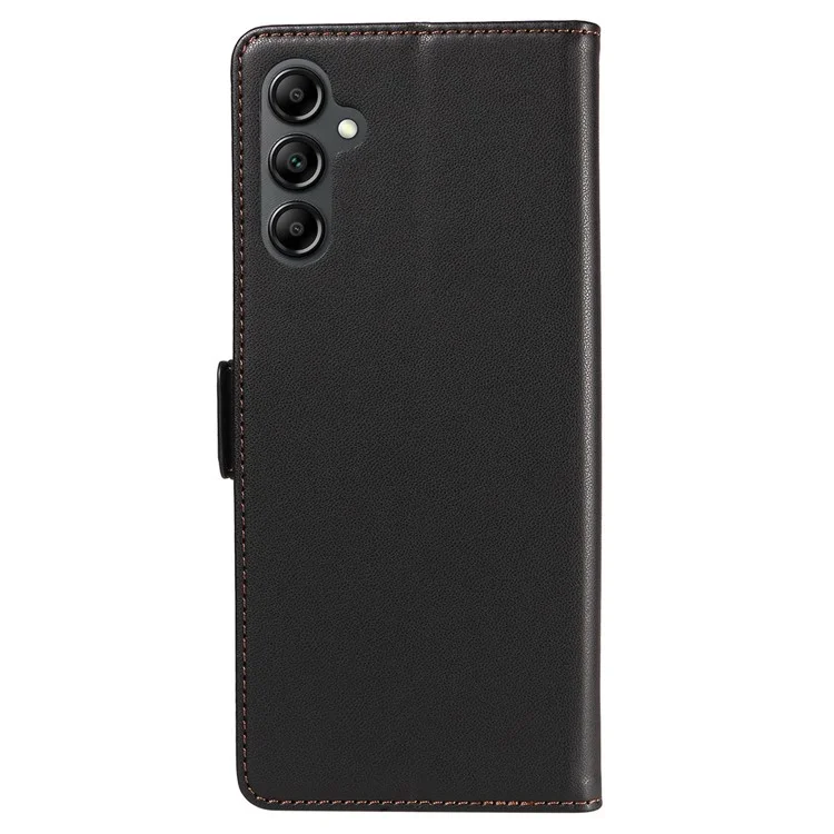 For Samsung Galaxy A15 5G  /  4G Case Side Magnetic Clasp RFID Blocking Leather Phone Wallet Cover - Black