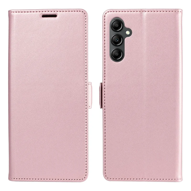 Für Samsung Galaxy A35 5G Hülle Seitlicher magnetischer Verschluss RFID-blockierender Leder-Handy-Geldbeutel-Deckel - Pink