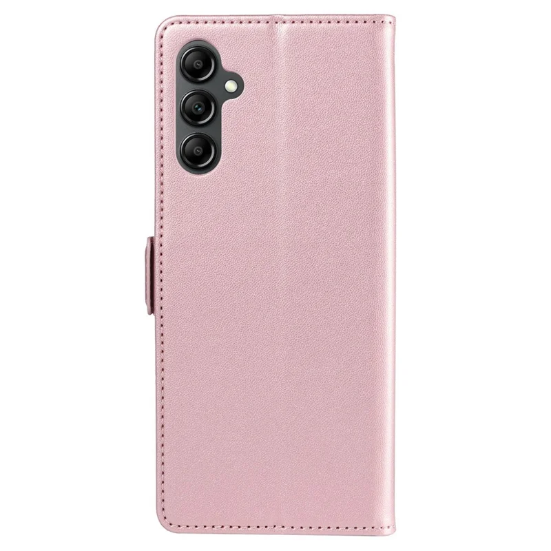 Für Samsung Galaxy A35 5G Hülle Seitlicher magnetischer Verschluss RFID-blockierender Leder-Handy-Geldbeutel-Deckel - Pink