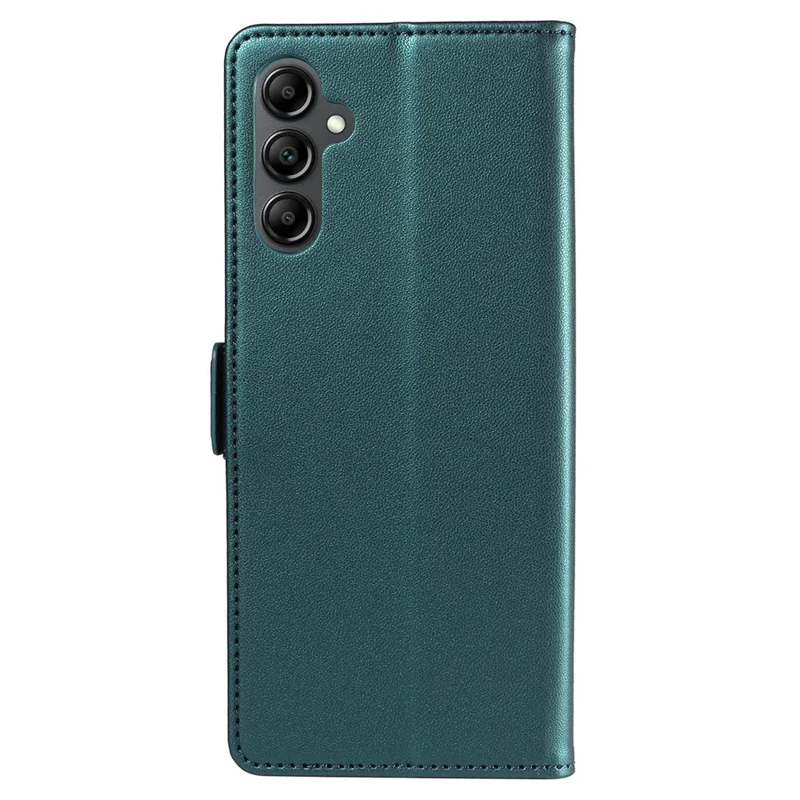 For Samsung Galaxy A35 5G Case Side Magnetic Clasp RFID Blocking Leather Phone Wallet Cover - Dark Green